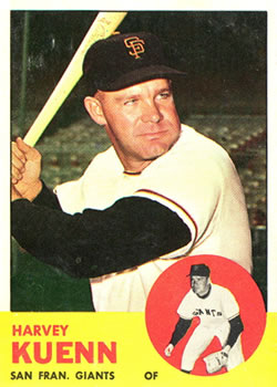 1963 Topps Baseball Cards      030      Harvey Kuenn